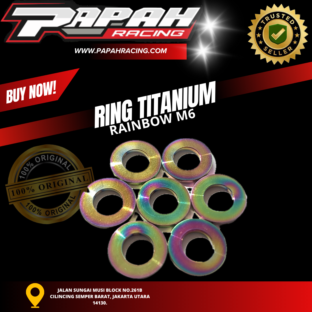 RING TITANIUM RAINBOW M6